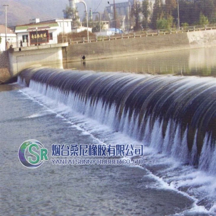 Надувная резиновая плотина для блокировки воды